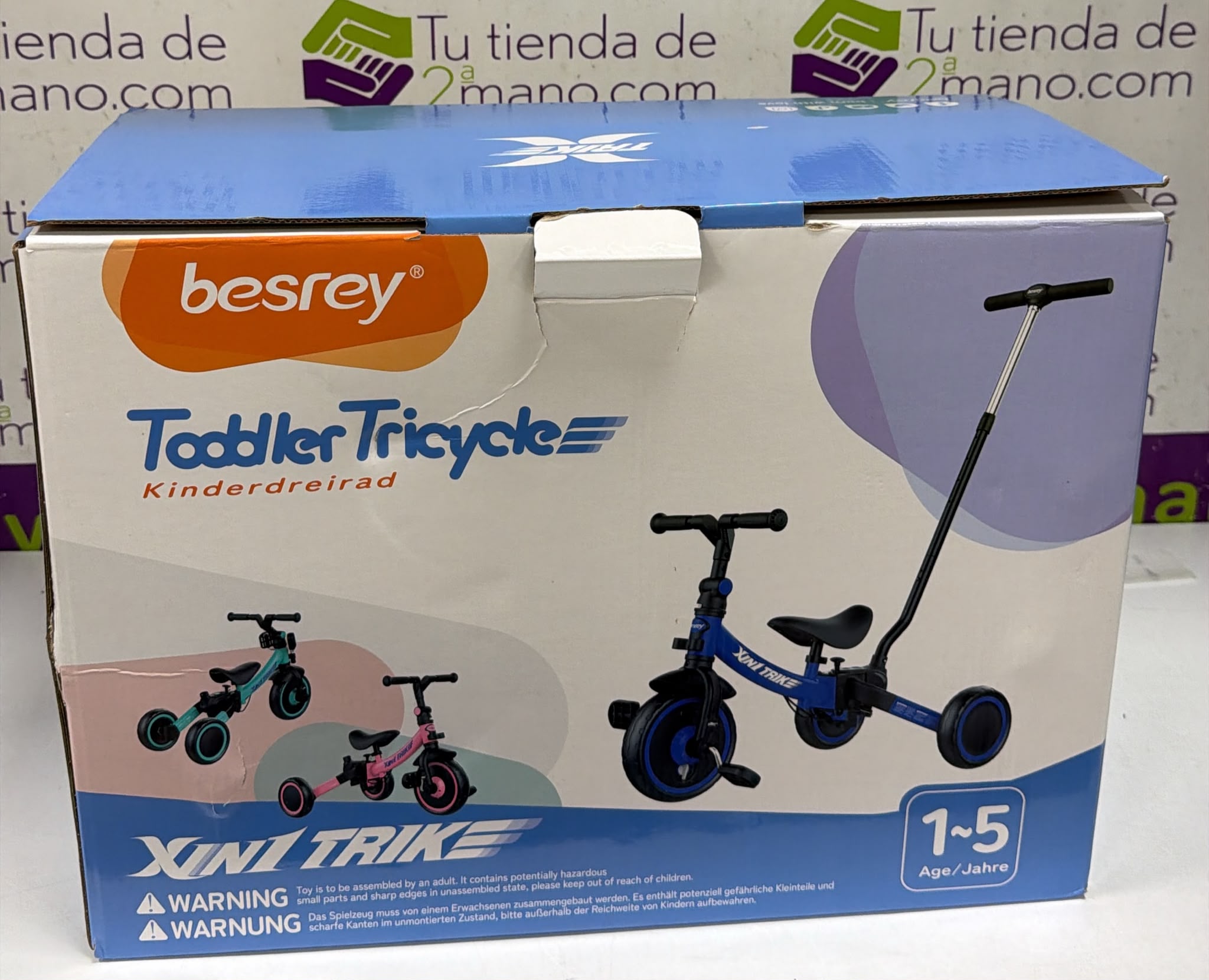 TRICICLO TODDLER BESREY KINDERDREIRAD VERDE BR-C7181 - Imagen 2