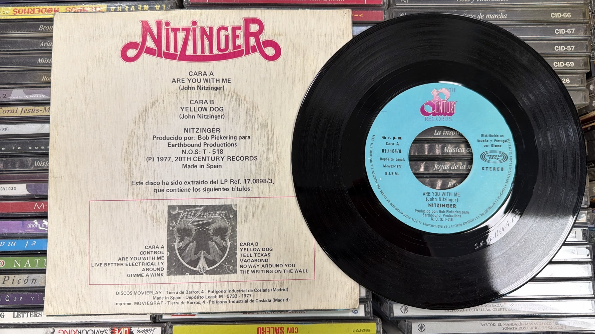 VINILO SINGLE NITZINGER ARE YOU WITH ME - Imagen 3