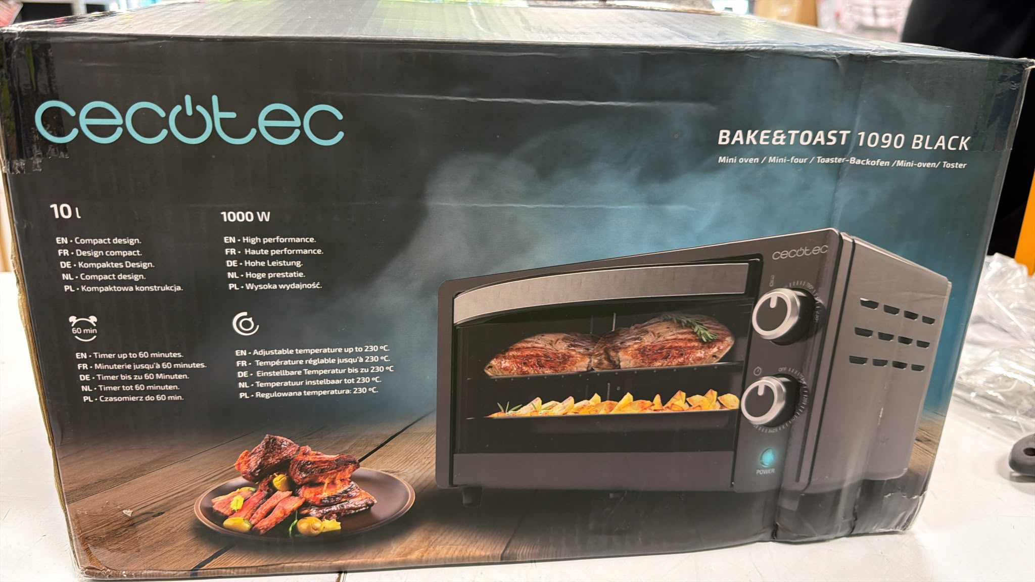 HORNO CECOTEC BAKE TOAST 1090 NEGRO