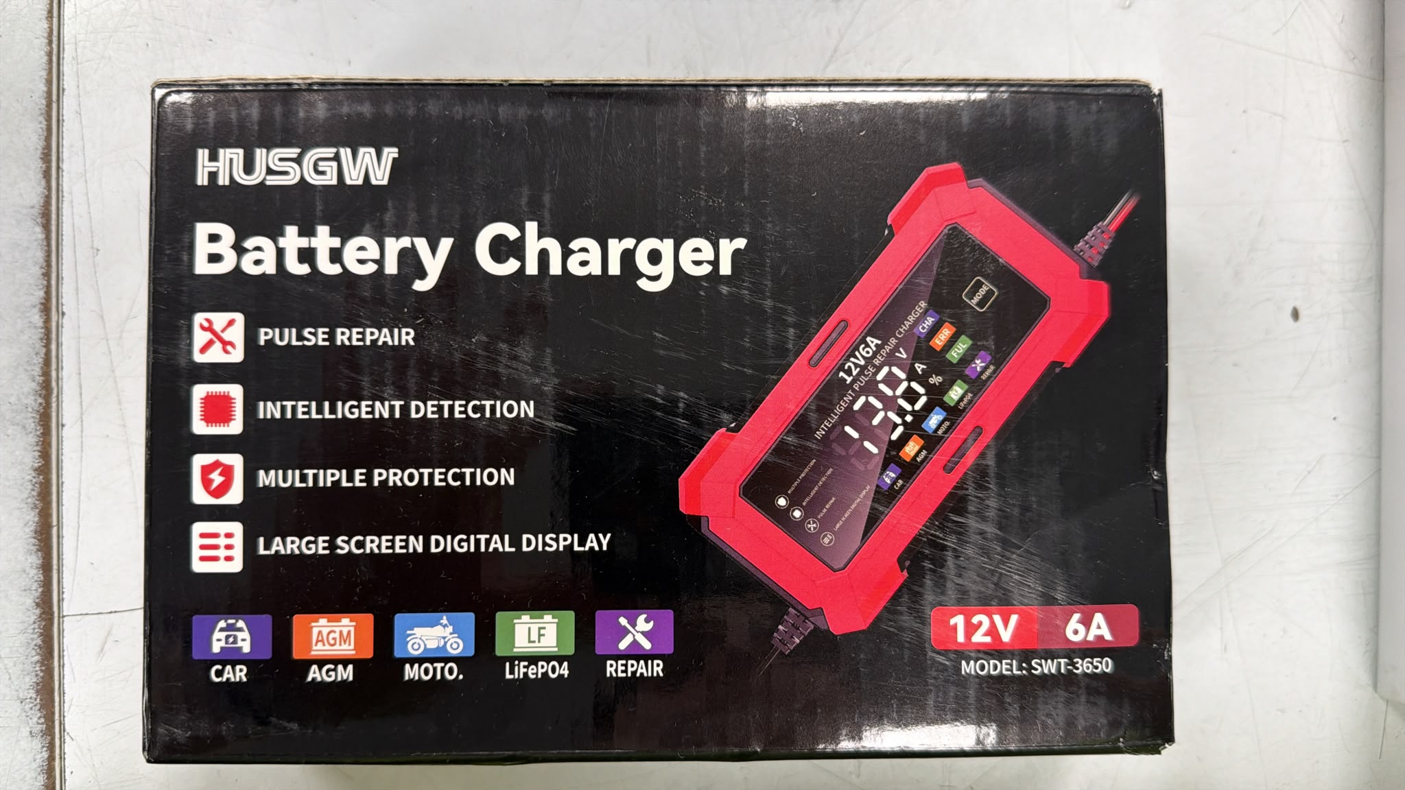 CARGADOR DE BATERIA HUSGW 12V6A