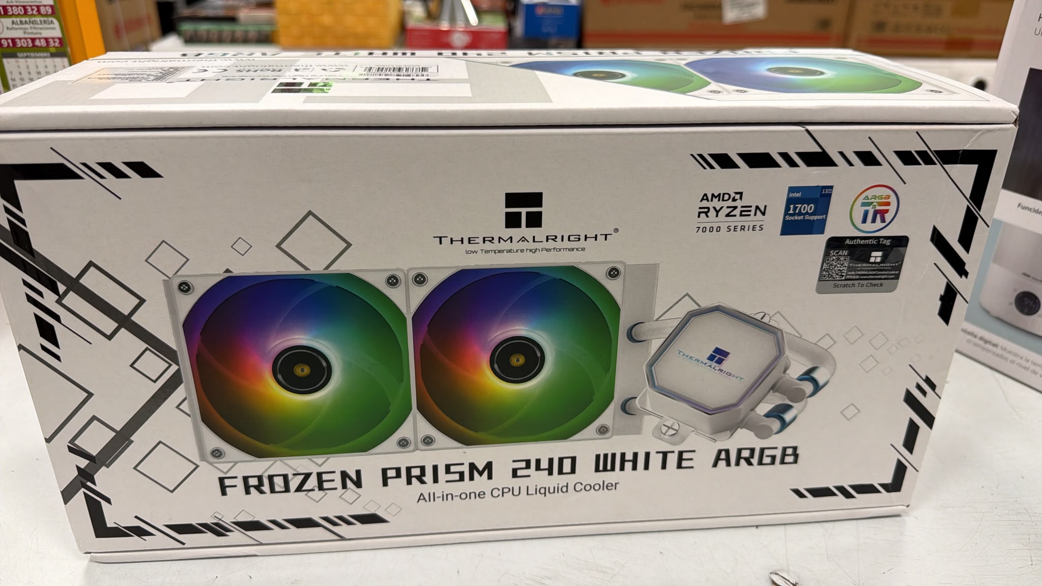 FROZEN PRISM 240 WHITE ARGB INTEL AMD
